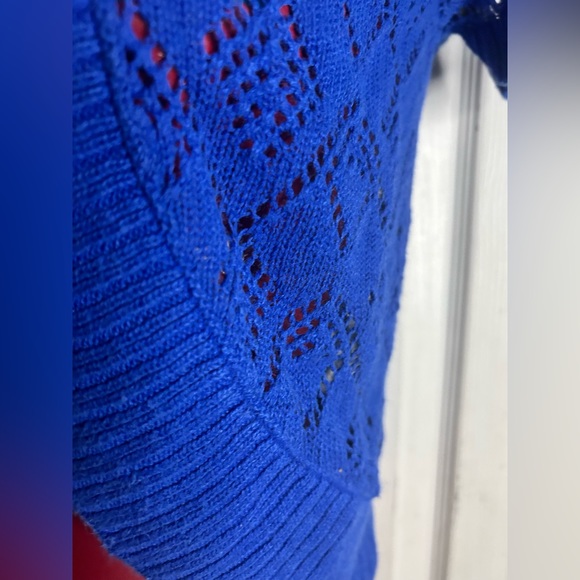 AB STUDIO COBALT BLUE BOLERO SWEATER SHRUG CARDIGAN -SIZE XS - Picture 7 of 9